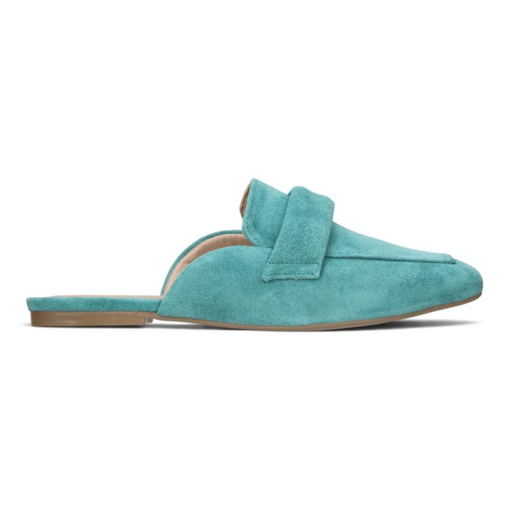 NEW BRUNO MENEGATTI women's suede leather mule glacier in green